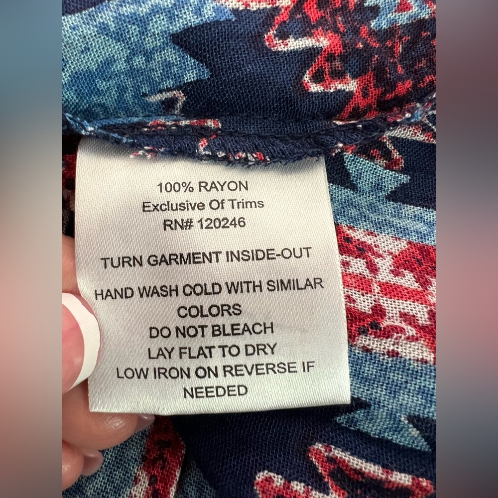 🆕 💙❤️🤍 NWOT WALLFLOWER Aztec Design Spaghetti Strap Dress | Women’s Sz M - Picture 9 of 10
